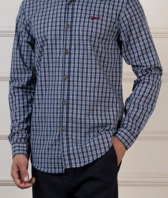 CHECKED CASUAL SHIRT NAVY