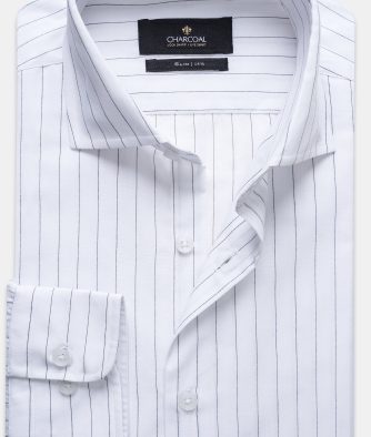 DRESS SHIRT BLACK STRIPED