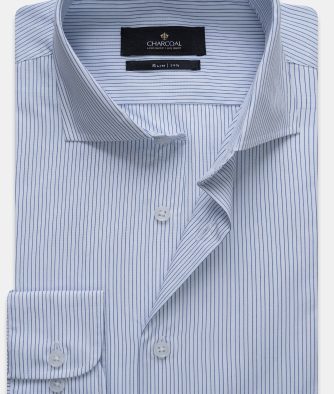DRESS SHIRT BLUE STRIPED