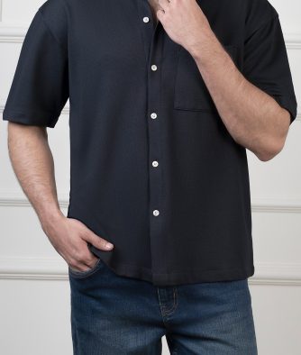 OVERSIZED KNITTED SHIRT BLACK