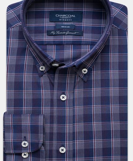 SEMI FORMAL SHIRT NAVY MAROON