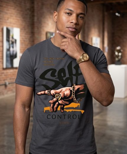 Self Control" Graphic Printed T-Shirt for Boys & Men by Ghoris Fashion